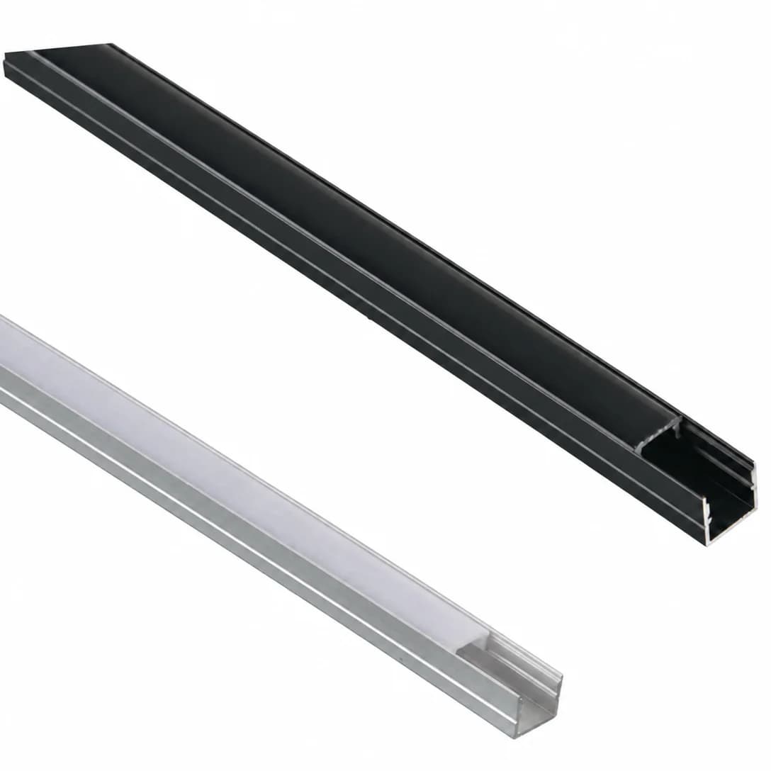 10×10 mm 鋁型材 銀色／黑色 - CH-KS9-0674