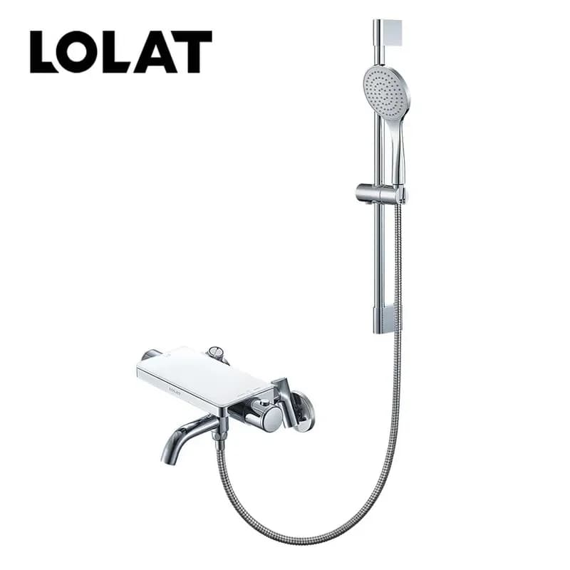 LOLAT平台式恆溫淋浴水龍頭升降桿組-鉻白色STX2592H - STX2592H